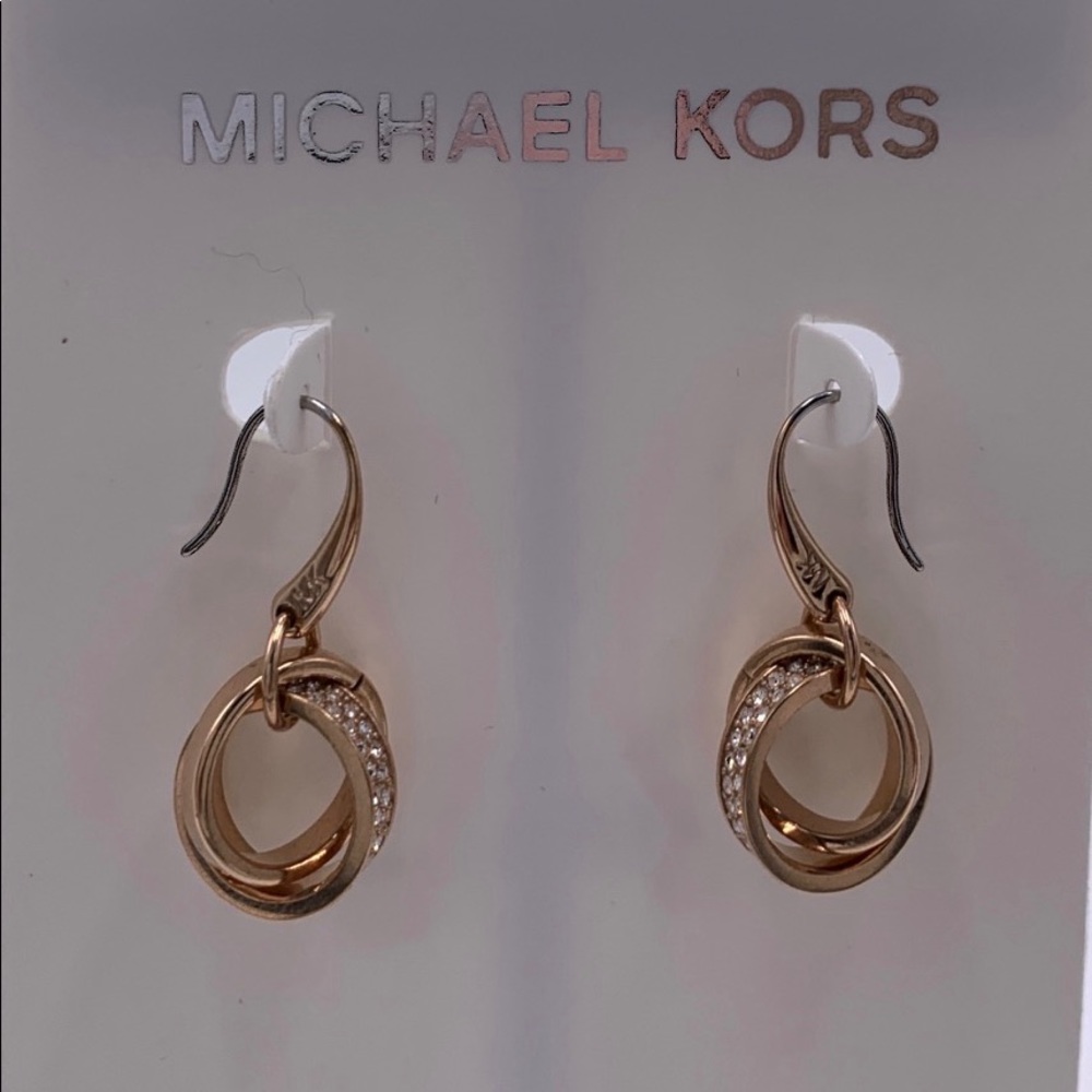 Michael Kors Double Linked Ring Earrings - Picture 1 of 5